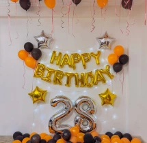 decorations Essential Black and Gold Birthday Decor